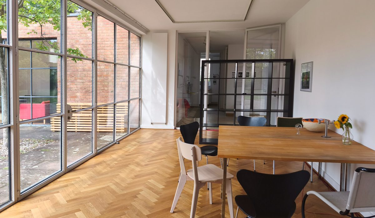 Parquet in rovere negli interni di Villa Lemke